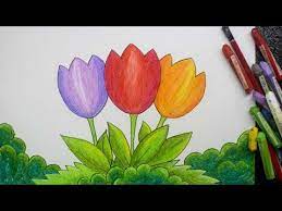 Mewarnai bunga matahari dengan crayon. Contoh Gambar Gradasi Bunga Lengkap Kumpulan Gambar Wallpaper