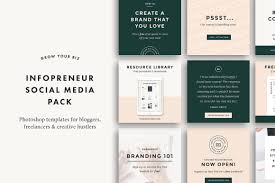 Infopreneur Social Pack Instagram 1 Social Media Template Instagram Layout Social Media
