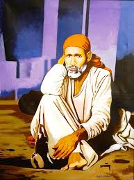 Sai Baba sitting in Dwarkamai Shirdi Painting by Yogesh Haraale