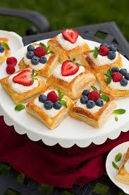 Puff Pastry Fruit Tarts With Ricotta Cream Filling With Whole Milk Ricotta Cheese Heavy Cream Powdered S Puff Pastry Desserts Fruit Tart Cream Filling Recipe