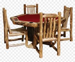 The table has a removable cloth insert that allows you to alter the cloth color. Aspen Log Round Poker Table Kitchen Dining Room Table Hd Png Download 800x722 6349835 Pngfind