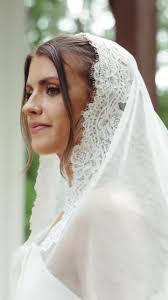 For Hannah, we created a veil that feels timeless and ethereal. Soft tulle  drapes effortlessly, with delicate lace framing her face for the most  romantic finish. Want to create yours with us? Visit ...