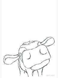 Close Up Cow Sketch Spiral Notebook By Kaiti Kat In 2020 Cow Sketch Outline Art Cow Art