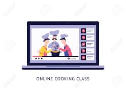 Join gordon ramsay's masterclass and take your cooking skills to the next level. Online Culinary Video Recipes On Laptop Screen And Text Flat Cartoon Style Vector Illustration Isolated On White Background Banner Design For Online Cooking Classes Blog Or Education Concept Royalty Free Cliparts Vectors