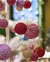Martha stewart living cone shaded decorative trees are sure to shine. Glitter Ball Garland Christmas Garland Diy Christmas Ornaments Martha Stewart Christmas