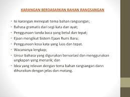 Ayat isi berdasarkan bahan rangsangan. Karangan Berdasarkan Bahan Ransangan Ppt Download
