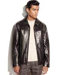 Cole Haan Smooth Leather Moto Jacket Coats Jackets Men Macy S Leather Jacket Leather Jacket Men Jackets