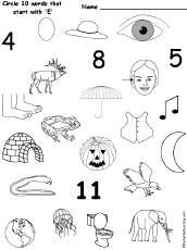 Ears, earth, eight, elbow, electricity, eleven, elm tree, emotions,engine, engineer, envelope, eskimo, evening, everyone, eye eyeball, eyebrow,eyelash, eyelid, or fill an album with items that begin with the letter ee. Letter E Alphabet Activities At Enchantedlearning Com