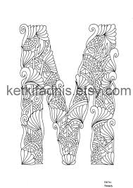 Letter M Coloring Page Instant Pdf Download Alphabet Etsy Coloring Pages Puppy Coloring Pages Letter A Coloring Pages
