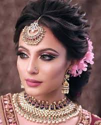 Bookeventz Choice Of Best Makeup Artist For Weddings Bridal Hairstyle Indian Wedding Indian Bride Makeup Bridal Hair Buns