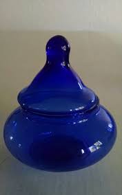 Vintage Hazel Atlas Cobalt Blue Candy Dish W Lid Depression Glass Antique Price Guide Details Page