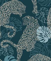 Leopard Stunning Art Deco Inspired Wallpaper Milton King In 2020 Leopard Wallpaper Art Deco Wallpaper Animal Wallpaper