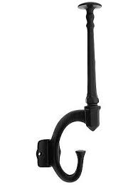Large Cast Iron Coat And Hat Hook With Black Powder Coat In 2021 Hat Hooks Black Wall Hooks Hat And Coat Hooks