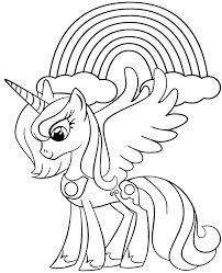 You can now print this beautiful cartoon rainbow unicorn a4 coloring page or color online for free. Unicorn And Rainbow On Printable Coloring Sheet