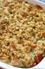 Chicken Pot Pie With Stuffing Crust Moms Munchkins Recipe Fall Casserole Recipes Recipes Food