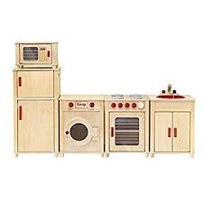 viga kids wooden kitchen set fridge