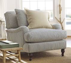 Black And White Striped Accent Chair Carlisle Upholstered Armchair Pottery Barn Upholstered Arm Chair Striped Chair Furniture