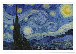 Then i go out at night to paint the stars.vincent van gogh in a letter . Van Gogh The Starry Night Ii Poster Juniqe