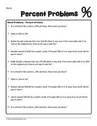 Time and work word problems. Percentage Word Problems Worksheets