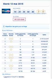 Ce mardi 9 juillet 2019 a lieu un tirage euromillions avec jackpot annoncé à 81 millions d'euros. Resultat Euromillions My Million Mardi 12 Mai Numero Gagnant Gagner Au Loto Et A Euro Millions