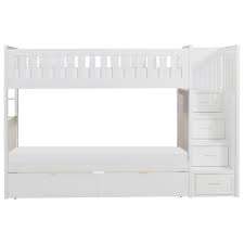 Three drawers are meticulously sized to keep toys, clothes, books. Homelegance Galen Casual Twin Over Twin Bunk Bed With Reversible Step Storage And Underbed Storage Value City Furniture Bunk Beds