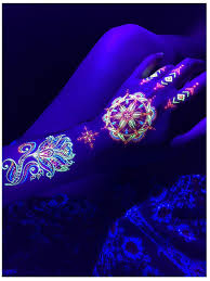 Diris Studio Glow In The Dark Party Blacklight Tattoos Temporary Rave Uv Neon N Ebay