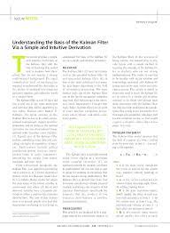 Pdf Understanding The Basis Of The Kalman Filter Raj Venugopal Academia Edu