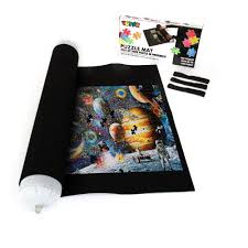 36 x 30 (91.44cm x 76.2cm) mat size. Shantou South Toys Factory Jigsaw Puzzle Roll Up Felt Mat Storage Saver Large 46 X26 Fits 1500 Pieces Puzzle Roll Up Mat Shantou Puzzle Mat