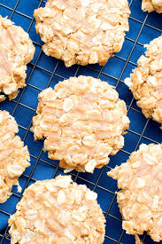 3 Ingredient No Bake Peanut Butter Oatmeal Cookies V Gf Df A One Bowl Recipe Healthy Oatmeal Cookies Peanut Butter Oatmeal Cookies Baking Recipes Cookies