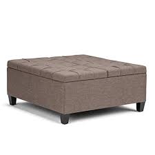 Curbside pickup · earn on every purchase · macy's star rewards Simpli Home Harrison 36 Inch Wide Square Coffee Table Lift Top Storage Ottoman Cocktail Footrest Stool In Upholstered Farmhouse Goals