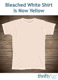 Your sweat and oils quickly become stains, and colors from other clothes will eventually bleed into the fabric, discoloring your bright whites into something merely whitish. Bleached White Shirt Is Now Yellow Yellow Clothes Yellow Shirts Remove Yellow Stains