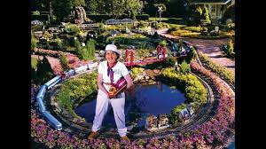 Large size allows for rugged handling by younger children. Large Garden Model Railroad Rr Lgb G Scale Gauge Layout Of Awesome Trains Meet The Train Lady Youtube