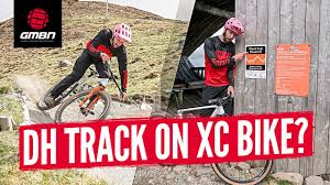 A doctored road bike will give you more of the feel of 'cross, but a mountain bike is easier to set up, says o'grady. Cross Country Mountain Bike Vs Downhill Bike Blake Rich Go Head To Head Youtube