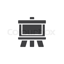 Blank Flip Chart Vector Icon Filled Stock Vector