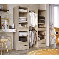 Maybe you would like to learn more about one of these? Combi Kit Dressing 2 Colonnes 2 Barres De Penderie Contemporain Decor Chene Clair L 177 Cm Cdiscount Maison