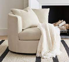 Not just a furniture maker, but an aspirational lifestyle brand, pottery barn was founded in the 1950s along the docks of west chelsea. Balboa Upholstered Swivel Armchair Pottery Barn