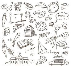 Schoolsuppliesdrawing Cizimler Cizim Fikirleri Cizim