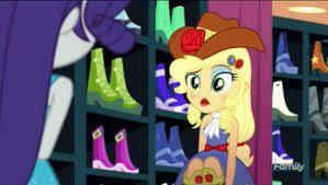 It is through applejack's unyielding honesty that leads her to reaching out to the human twilight sparkle in friendship games. 1498934 Safe Screencap Character Applejack Character Rarity Episode Make Up Shake Up G4 My Little Pony Equestria Girls My Little Pony Equestria Girls Animated Applejewel Boots Eqg Summertime Shorts Fall Formal Outfits Gif Lipstick Makeup