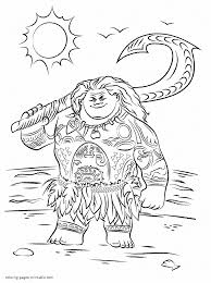 Free coloring pages of kids heroes. Coloring Page Of Maui Coloring Pages Printable Com