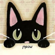Image Result For Easy Canvas Art Cat Black Cat Painting Cat Painting Easy Canvas Art