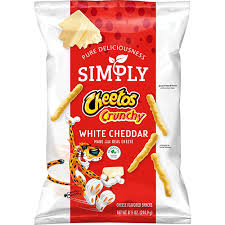 So i'm going to be honest… i didn't really care for the taste. Cheetos Simply Crunchy White Cheddar Cheese Flavored Snacks Cheetos