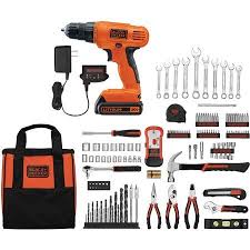 Black And Decker 20 Volt Lithium Battery Black Decker 20 Volt Lithium Ion Cordless Drill Driver With 128 Piece Project Kit Ld120128pkwm Walmart Com Drill Black Decker Cordless Drill
