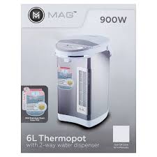 Buying a water dispenser with a good flow rate is always recommended especially for commercial spaces and public places. Mag 6l Thermopot With 2 Way Water Dispenser Mg 204 900w Tesco Groceries