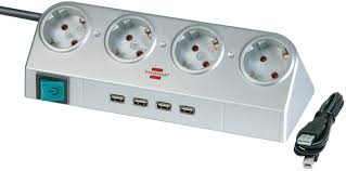 0:50 bts business trading shops gmbh 8 131 просмотр. Desktop Power Mit Schalter Und Usb Hub 2 0 4 Fach Silber 1 8m H05vv F 3g1 5 Brennenstuhl