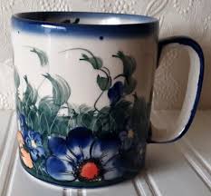 Check spelling or type a new query. Vintage Boleslawiec Pottery Mug Ceramic With Blue And Green Floral Pattern Hand Made In Poland Art Collectibles Collectibles Delage Com Br