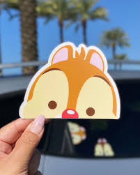 Dale Peeker Transparent Car Decal/ Chip & Dale Rescue Ranger Peekaboo  Window Bumper Vinyl Disney Luggage Helmet Guitar Laptop Jumbo Sticker