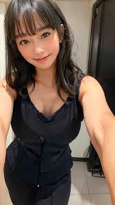 There is a woman that is taking a selfie in the kitchen - SeaArt AI