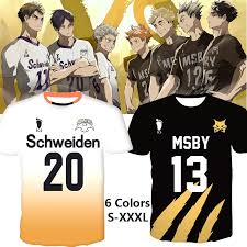 The msby black jackals and the schweiden adlers have been at war for a whole year, staging heists to gain possession of the prize. Anime Haikyuu T Shirts Black Jackals Msby Schweiden Adlers Kageyama Jersey For Men Shirts Shopee Philippines