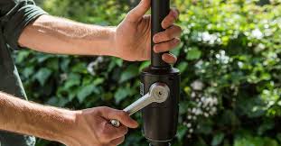 Uses a hand crank to easily open its canopy to keep your guests and family cool and protected from the sun's harsh uv rays, or your table illuminated after dusk. The 6 Best Patio Umbrellas And Stands 2021 Reviews By Wirecutter