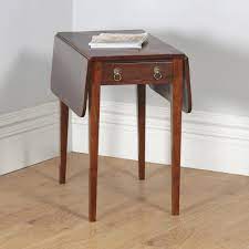 Antique English Georgian Regency Mahogany Drop Leaf Pembroke Side Table Circa 1810 Yola Gray Antiques Side Table Pembroke Table Table
